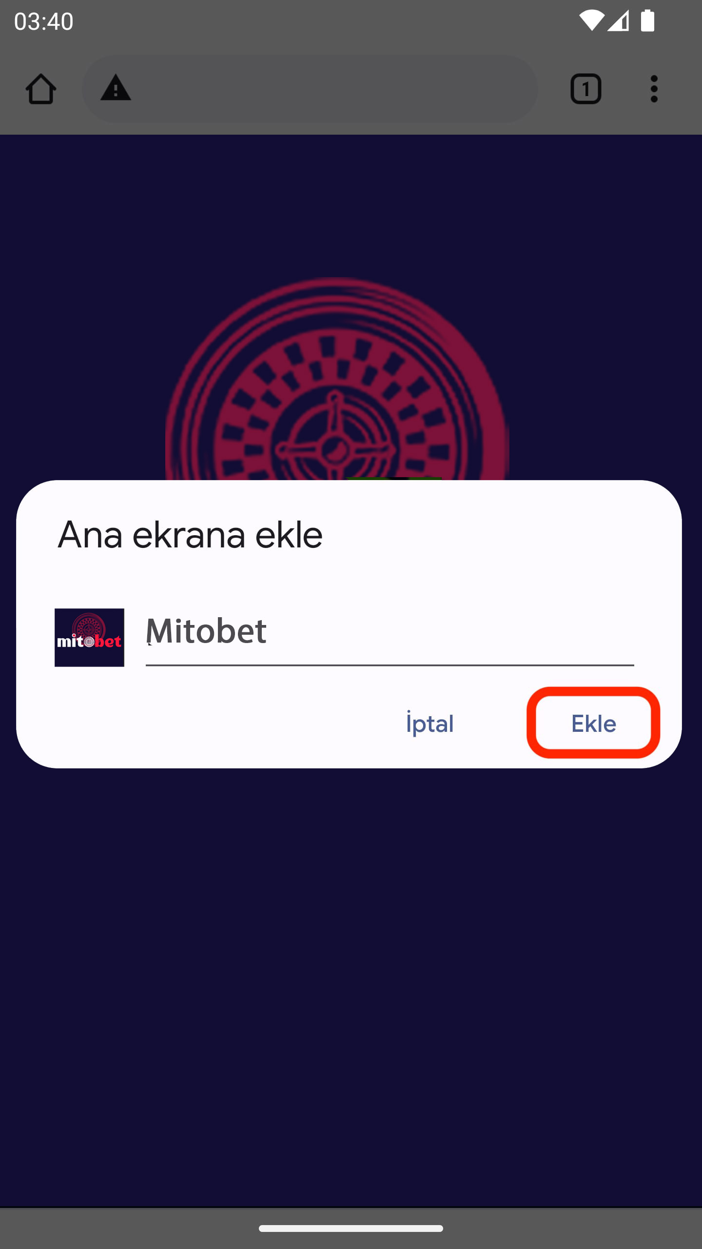 Mitobet Mobil Tanıtım - Adım 6